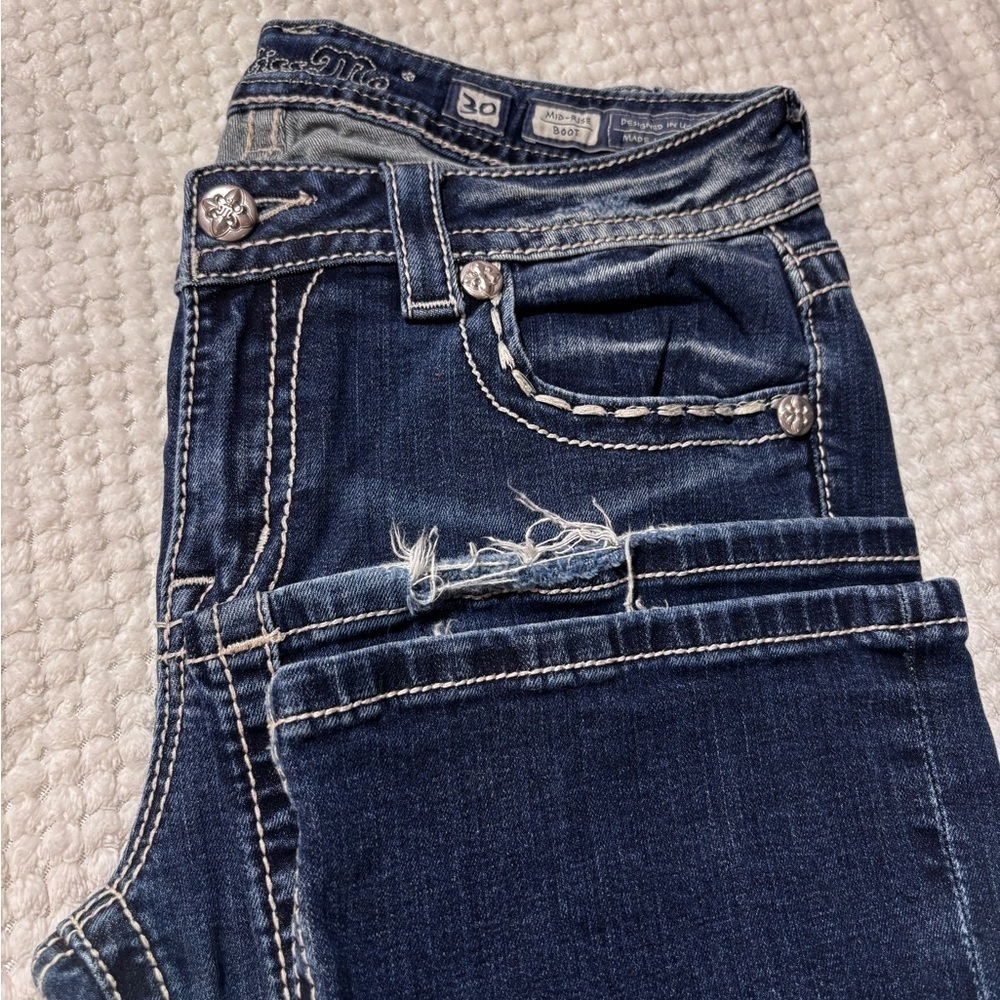 Miss Me Indigo Straight Leg Jeans - Picture 4 of 8